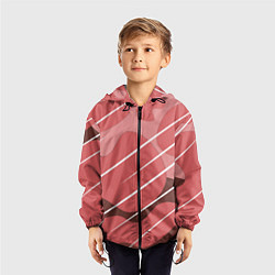 Ветровка с капюшоном детская Абстрактные фигуры, цвет: 3D-черный — фото 2