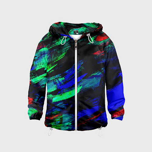 Детская ветровка Мазки кистью / 3D-Белый – фото 1