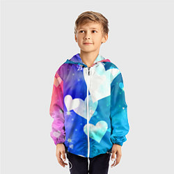 Ветровка с капюшоном детская Dreamy Hearts Multicolor, цвет: 3D-белый — фото 2