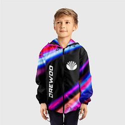 Ветровка с капюшоном детская Daewoo speed lights, цвет: 3D-черный — фото 2