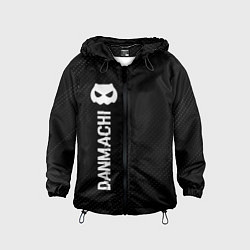Ветровка с капюшоном детская DanMachi glitch на темном фоне: по-вертикали, цвет: 3D-черный