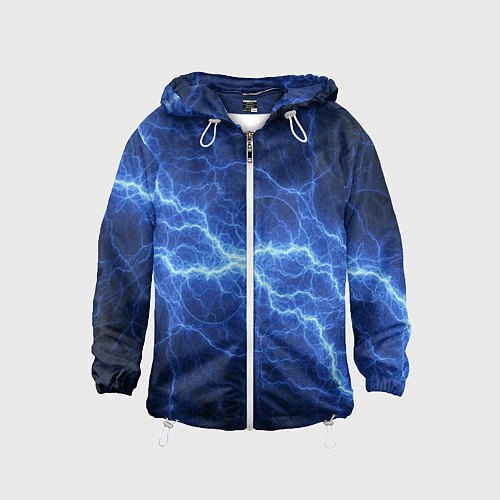 Детская ветровка Разряд электричества / 3D-Белый – фото 1