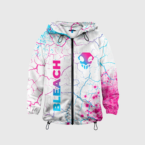 Детская ветровка Bleach neon gradient style: надпись, символ / 3D-Черный – фото 1