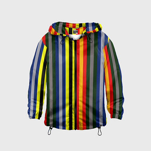 Детская ветровка Полосы школа чародейства и волшебства / 3D-Черный – фото 1