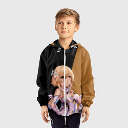 Ветровка с капюшоном детская Люмин Genshin Impact, цвет: 3D-белый — фото 2