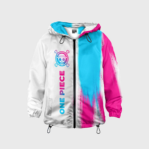 Детская ветровка One Piece neon gradient style: по-вертикали / 3D-Черный – фото 1