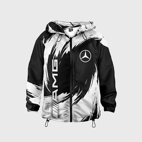 Детская ветровка Mercedes benz - white color / 3D-Черный – фото 1
