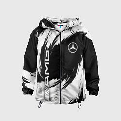 Ветровка с капюшоном детская Mercedes benz - white color, цвет: 3D-черный
