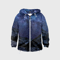 Детская ветровка Снежные горы и космос