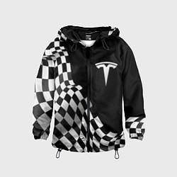 Детская ветровка Tesla racing flag