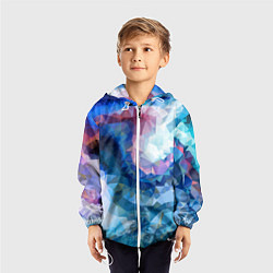Ветровка с капюшоном детская Blue mosaic, цвет: 3D-белый — фото 2