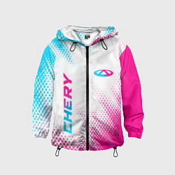 Детская ветровка Chery neon gradient style: надпись, символ