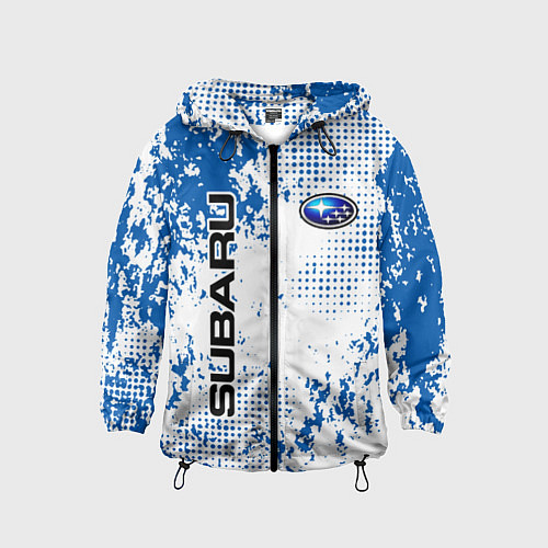 Детская ветровка Subaru blue logo / 3D-Черный – фото 1