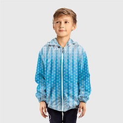 Ветровка с капюшоном детская Blue vibe, цвет: 3D-белый — фото 2
