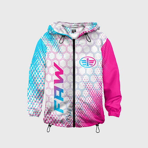 Детская ветровка FAW neon gradient style: надпись, символ / 3D-Черный – фото 1