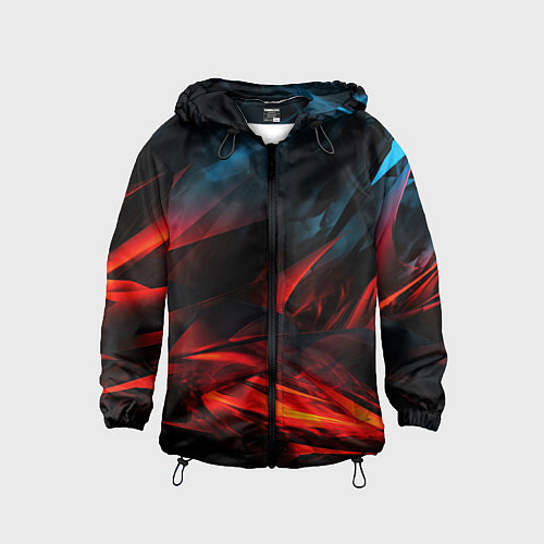 Детская ветровка Red black abstract / 3D-Черный – фото 1