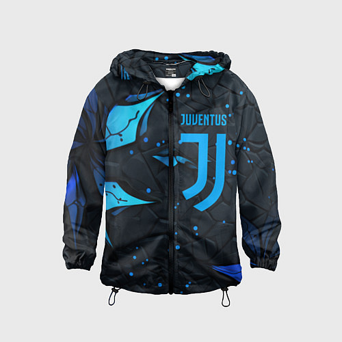 Детская ветровка Juventus abstract blue logo / 3D-Черный – фото 1