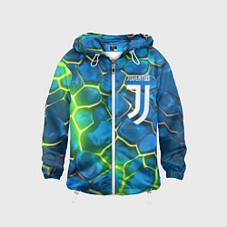 Детская ветровка Juventus blue green neon