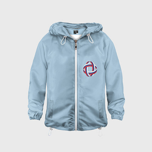 Детская ветровка Флаг в кольце / 3D-Белый – фото 1