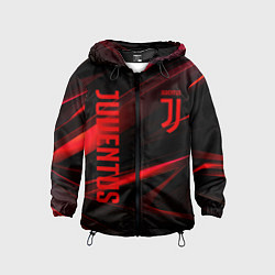 Детская ветровка Juventus black red logo