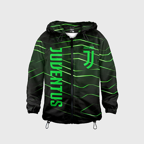 Детская ветровка Juventus 2 green logo / 3D-Черный – фото 1