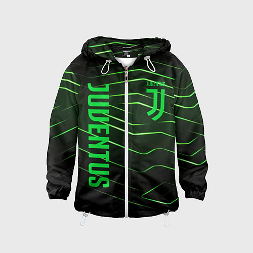 Детская ветровка Juventus 2 green logo / 3D-Белый – фото 1