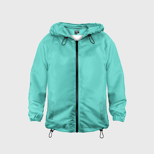 Детская ветровка Цвет Тиффани / 3D-Черный – фото 1
