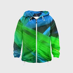 Детская ветровка Blue green abstract