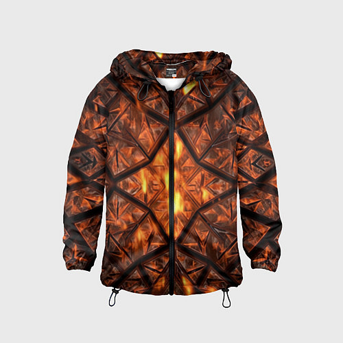 Детская ветровка Огненный калейдоскоп / 3D-Черный – фото 1