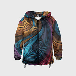 Ветровка с капюшоном детская Gradient madness, цвет: 3D-черный