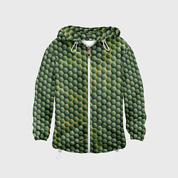 Ветровка с капюшоном детская Желтая энергия, цвет: 3D-белый