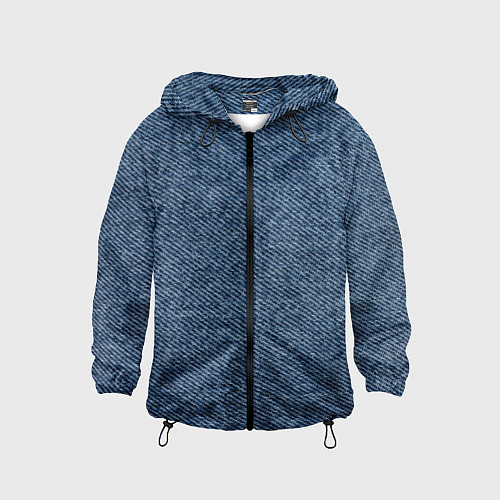 Детская ветровка Текстура джинсы / 3D-Черный – фото 1