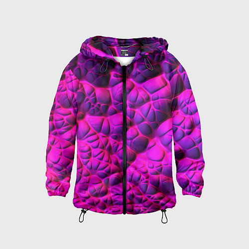 Детская ветровка Объемная розовая текстура / 3D-Черный – фото 1
