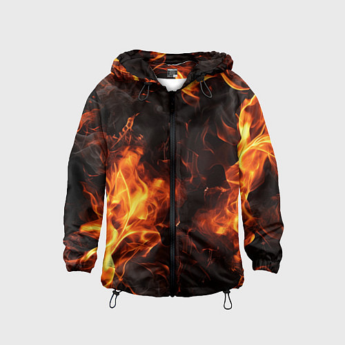 Детская ветровка Fire style / 3D-Черный – фото 1