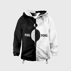 Детская ветровка Ping-Pong черно-белое
