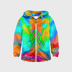 Ветровка с капюшоном детская Alan walker toxic music, цвет: 3D-белый