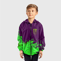Ветровка с капюшоном детская Monster energy taurin, цвет: 3D-черный — фото 2