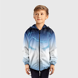 Ветровка с капюшоном детская Молниеносный разряд, цвет: 3D-черный — фото 2