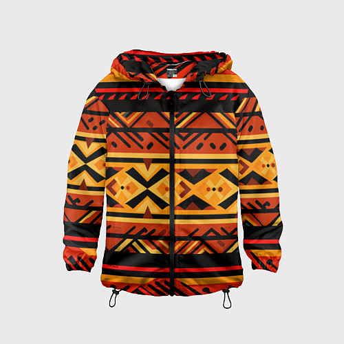 Детская ветровка Узор в этническом стиле масаев / 3D-Черный – фото 1