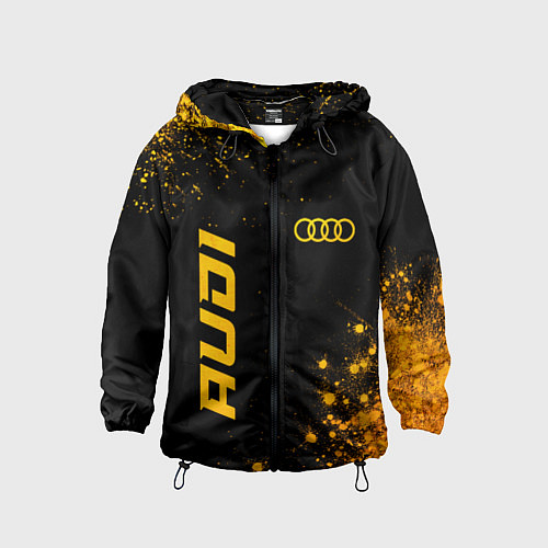Детская ветровка Audi - gold gradient вертикально / 3D-Черный – фото 1
