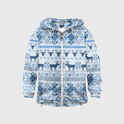 Детская ветровка Blue sweater with reindeer