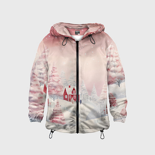 Детская ветровка Снежное сияние ночи / 3D-Черный – фото 1