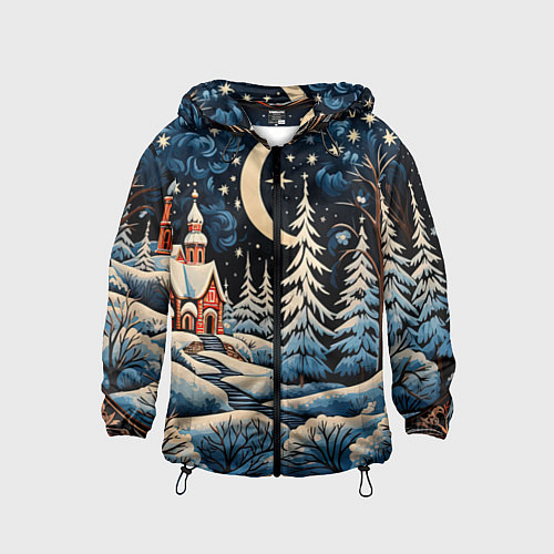 Детская ветровка Морозное утро / 3D-Черный – фото 1