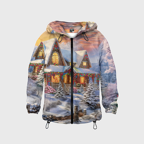 Детская ветровка Звездная полночь подарков / 3D-Черный – фото 1