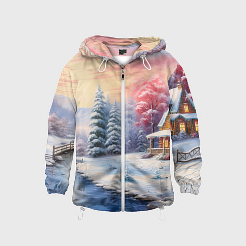 Детская ветровка Сказочная метель подарков / 3D-Белый – фото 1