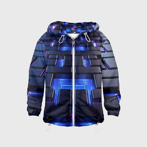 Детская ветровка Плиты абстракции / 3D-Белый – фото 1