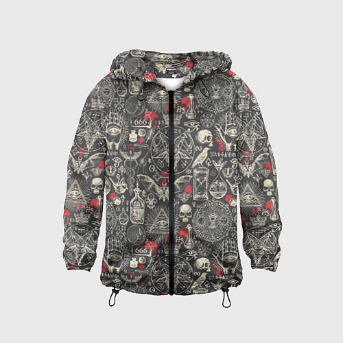 Детская ветровка Колдовство и чёрная магия / 3D-Черный – фото 1