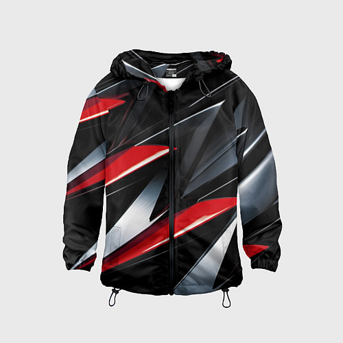 Детская ветровка Red black abstract / 3D-Черный – фото 1