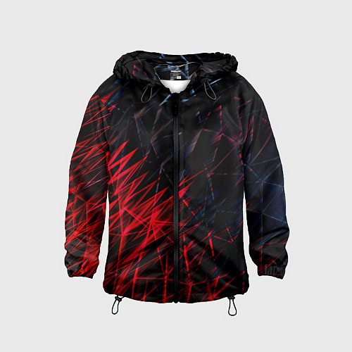 Детская ветровка Красно чёрные узоры / 3D-Черный – фото 1