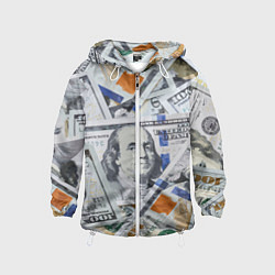 Ветровка с капюшоном детская Сто зеленых, цвет: 3D-белый